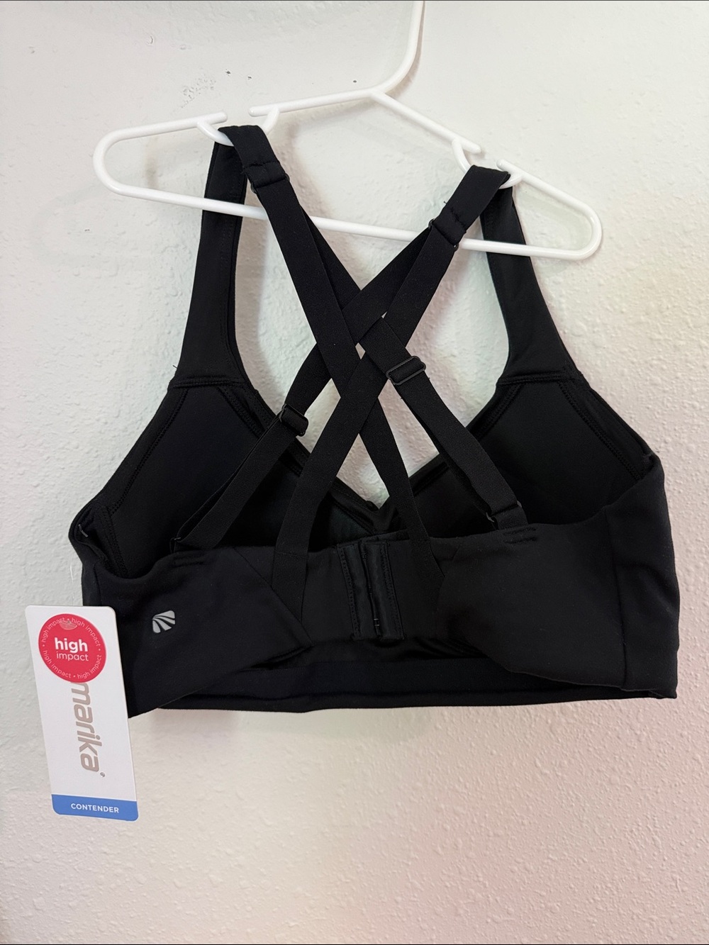 Marika Black High-Impact Sports Bra with Crisscross Straps
